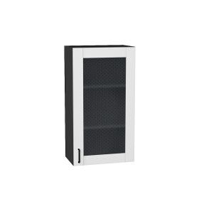 Шкаф верхний с 1-ой остекленной дверцей Лофт, цвет: Super White