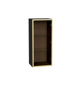 Шкаф верхний с 1-ой остекленной дверцей, цвет: Золотой