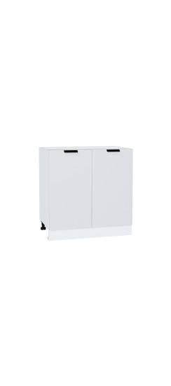 Шкаф нижний с 2-мя дверцами Евро, цвет: Белый | Пленка ПВХ., Белый