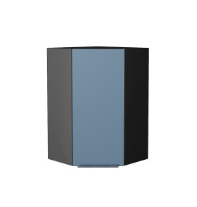 Шкаф верхний угловой Фьюжн, цвет: Silky Blue