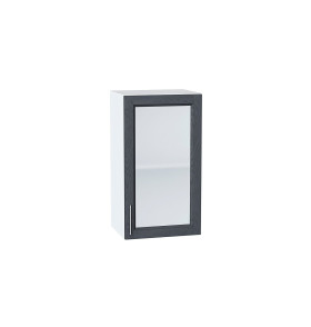 Шкаф верхний с 1-ой остекленной дверцей Сканди, цвет: Graphite Softwood