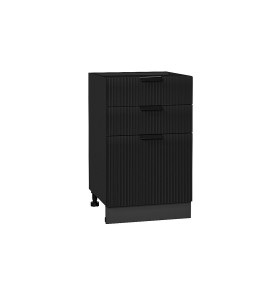 Шкаф нижний с 3-мя ящиками Евро Лайн, цвет: Антрацит