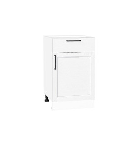 Шкаф нижний с 1-ой дверцей и ящиком Сканди, цвет: White Silkwood