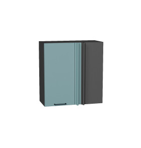 Шкаф верхний прямой угловой Флэт, цвет: Grey-green In 2S
