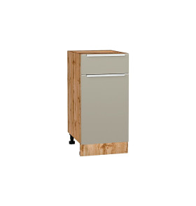 Шкаф нижний с 1-ой дверцей и ящиком Фьюжн, цвет: Silky Grey