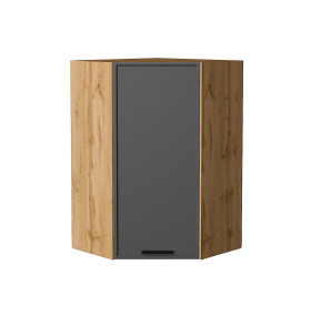 Шкаф верхний угловой Фрейм, цвет: Stormy Silk