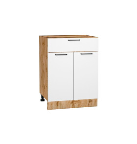 Шкаф нижний с 2-мя дверцами и ящиком Флэт, цвет: White In 2S