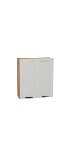 Шкаф верхний с 2-мя дверцами Нео, цвет: Grey Silk | ПЭТ, Grey Silk