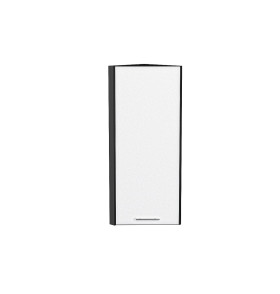 Шкаф верхний торцевой Валерия-М, цвет: Белый металлик