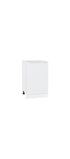 Шкаф нижний с 1-ой дверцей Фьюжн, цвет: Silky White | ПЭТ, Silky White