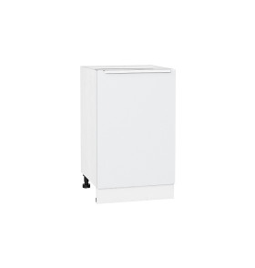 Шкаф нижний с 1-ой дверцей Фьюжн, цвет: Silky White