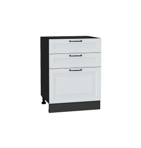 Шкаф нижний с 3-мя ящиками Ницца, цвет: Blanco