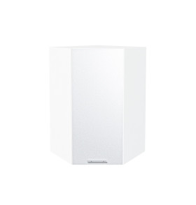 Шкаф верхний угловой Валерия-М, цвет: Белый металлик