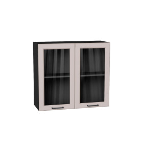 Шкаф верхний с 2-мя остекленными дверцами Барселона, цвет: Кашемир