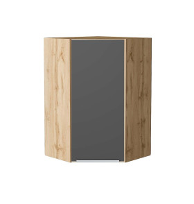 Шкаф верхний угловой Фьюжн, цвет: Stormy Silk