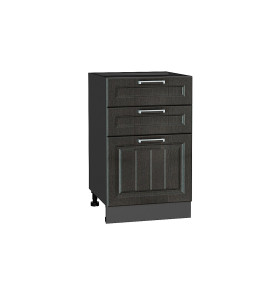 Шкаф нижний с 3-мя ящиками Прага, цвет: Венге премиум