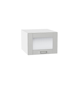 Шкаф верхний горизонтальный остекленный глубокий Лофт, цвет: Grey Silk