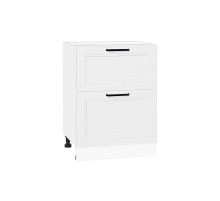 Шкаф нижний с 2-мя ящиками Нео, цвет: White Silk
