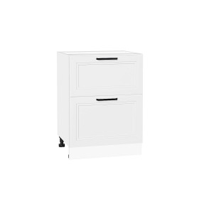 Шкаф нижний с 2-мя ящиками Нео, цвет: White Silk