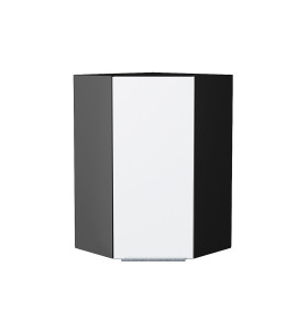 Шкаф верхний угловой Фьюжн, цвет: Silky White