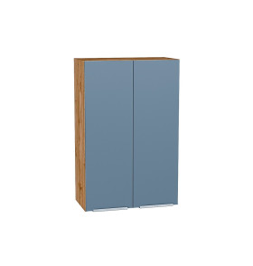 Шкаф верхний с 2-мя дверцами Фьюжн, цвет: Silky Blue