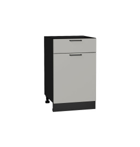 Шкаф нижний с 1-ой дверцей и ящиком Флэт, цвет: Light Grey In 2S