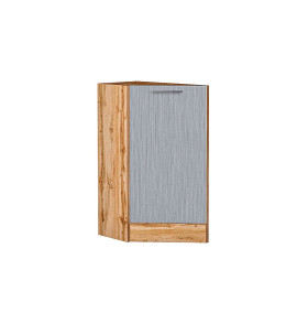 Шкаф нижний торцевой Валерия-М, цвет: Серый металлик дождь светлый