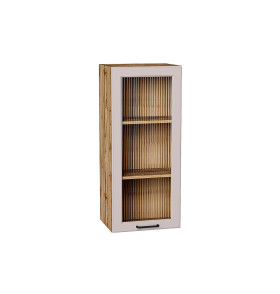 Шкаф верхний с 1-ой остекленной дверцей Барселона, цвет: Кашемир