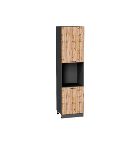 Шкаф пенал с 2-мя дверцами под технику Флэт, цвет: Wotan Oak 2S