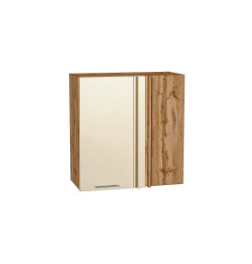 Шкаф верхний прямой угловой Валерия-М, цвет: Бежевый металлик