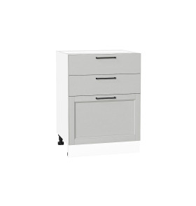 Шкаф нижний с 3-мя ящиками Сканди, цвет: Grey Silkwood