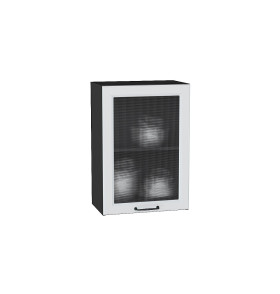 Шкаф верхний с 1-ой остекленной дверцей Ницца, цвет: Blanco