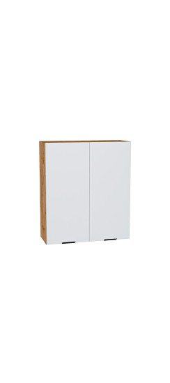Шкаф верхний с 2-мя дверцами Евро, цвет: Белый | Пленка ПВХ., Белый