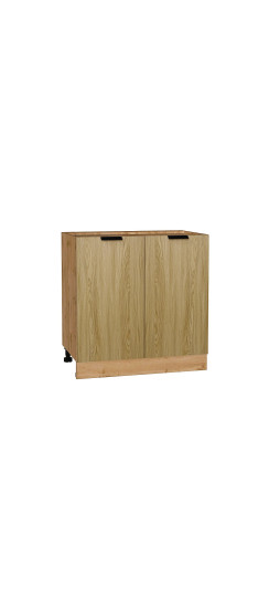 Шкаф нижний с 2-мя дверцами Евро, цвет: Дуб песочный | Пленка ПВХ., Дуб песочный