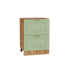 Шкаф нижний с 2-мя ящиками Ницца, цвет: Дуб оливковый