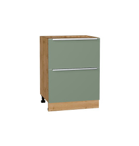 Шкаф нижний с 2-мя ящиками Фьюжн, цвет: Silky Mint