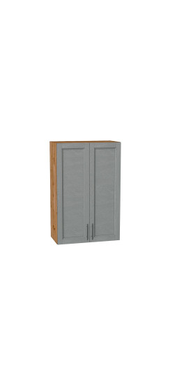 Шкаф верхний с 2-мя дверцами Сканди, цвет: Grey Softwood | Эко Шпон с уникальным покрытием «Soft-touch» и защитным лаком (Япония)., Grey Softwood