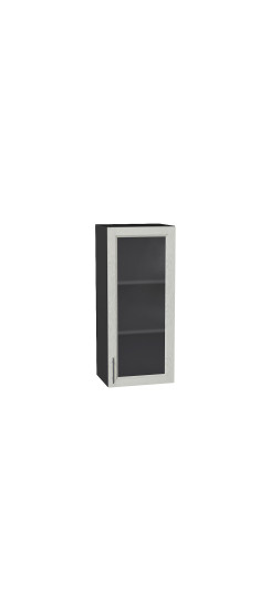 Шкаф верхний с 1-ой остекленной дверцей Сканди, цвет: Cappuccino Softwood | Эко Шпон с уникальным покрытием «Soft-touch» и защитным лаком (Япония)., Cappuccino Softwood