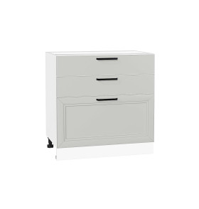 Шкаф нижний с 3-мя ящиками Нео, цвет: Grey Silk