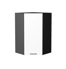 Шкаф верхний угловой Флэт, цвет: White In 2S