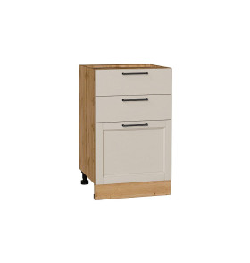 Шкаф нижний с 3-мя ящиками Сканди, цвет: Cream Silkwood