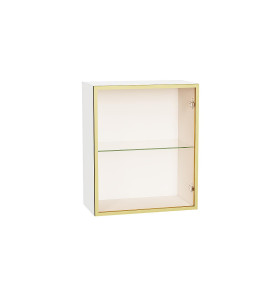 Шкаф верхний с 1-ой остекленной дверцей, цвет: Золотой