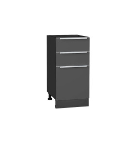 Шкаф нижний с 3-мя ящиками Фьюжн, цвет: Stormy Silk