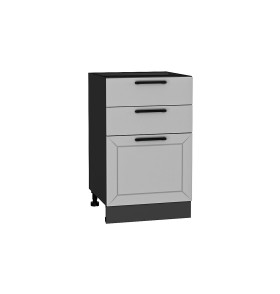 Шкаф нижний с 3-мя ящиками Глетчер, цвет: Гейнсборо Силк