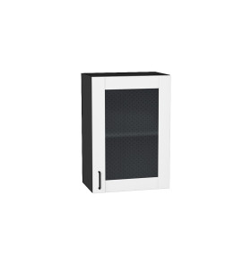 Шкаф верхний с 1-ой остекленной дверцей Лофт, цвет: Super White