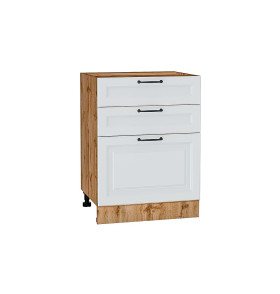 Шкаф нижний с 3-мя ящиками Ницца, цвет: Blanco