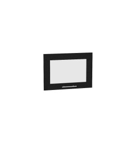 Комплект фасадов Валерия-М со стеклом для каркаса Ф-84 ВГ500, цвет: Черный металлик