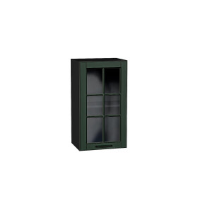 Шкаф верхний с 1-ой остекленной дверцей Дублин, цвет: Special Green