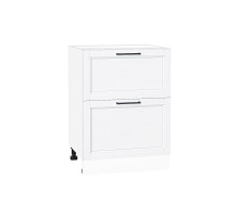 Шкаф нижний с 2-мя ящиками Сканди, цвет: White Silkwood