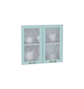 Комплект фасадов Ницца со стеклом для каркаса Ф-55 В800, цвет: Голубой